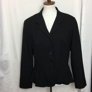 Coldwater Creek Black Peplum Jacket.  Size 16